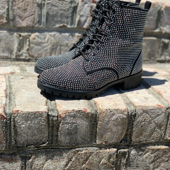 diamond studded booties